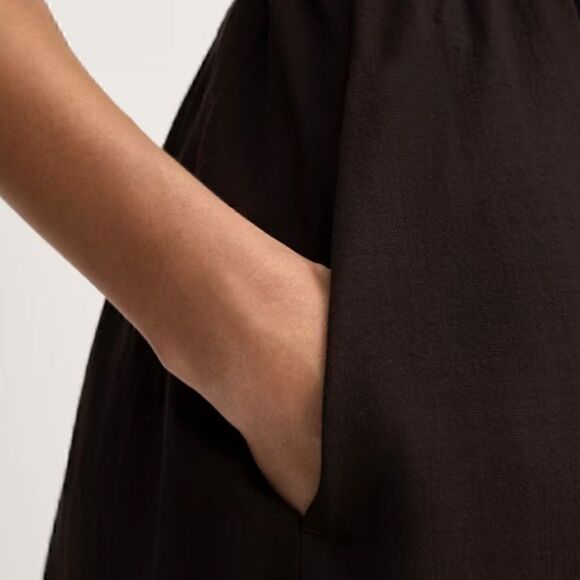 NEW The Gauze Off-the-Shoulder Midi Dress Black XS - Picture 3 of 5